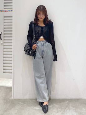 「アイテム（カーディガン/ボレロ）」を使った、mioさん（レディース・157cm・20代）の夏コーディネート