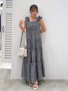 「アイテム（ワンピース/ドレス）」を使った、mioさん（レディース・157cm）の夏コーディネート