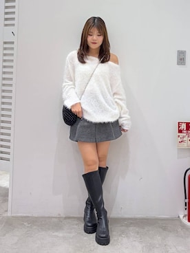 「Heather（ヘザー）のアイテム（その他パンツ）」を使った、mioさん（レディース・157cm）の秋コーディネート