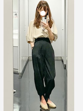 「CLANE（クラネ）のアイテム（サンダル）」を使った、平々凡々さん（レディース・162cm）の秋コーディネート
