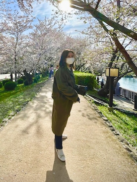 「apres jour（アプレジュール）のアイテム（バレエシューズ）」を使った、ゆりまるさん（レディース・153cm）の春コーディネート