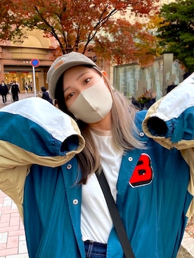 「FTC（エフティーシー）のアイテム」を使った、ゆりまるさん（レディース・153cm）の春コーディネート