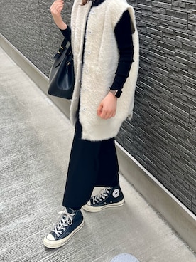 「WILLFULLY（ウィルフリー）のアイテム（その他アウター）」を使った、yuさん（レディース・159cm）の秋コーディネート