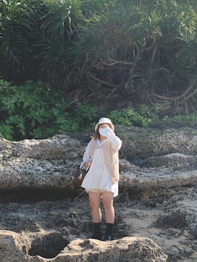 「沖縄」｜「アイテム（ブーツ）」を使った、honokaさん（レディース・158cm）の秋コーディネート