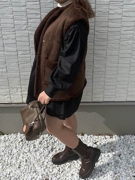 「kastane_ootd」｜「アイテム（その他アウター）」を使った、honokaさん（レディース・158cm）の春コーディネート
