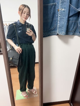 「アイテム（サンダル、ゴールド系）」を使った、deさん（レディース・153cm）の夏コーディネート