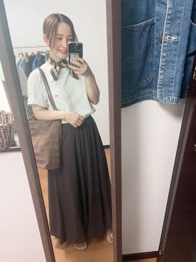 「アイテム（ストール/ショール）」を使った、deさん（レディース・153cm）の夏コーディネート