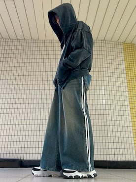 「FILA（フィラ）のアイテム」を使った、#くりもとさん（メンズ・172cm）の春コーディネート