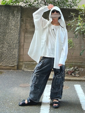 「GU（ジーユー）のアイテム」を使った、#くりもとさん（メンズ・172cm）の夏コーディネート