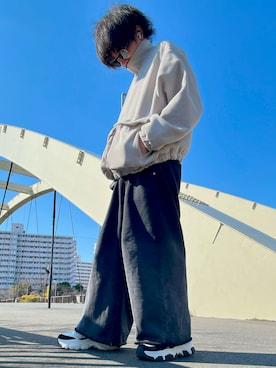 #くりもとさん（メンズ・172cm）の春コーディネート