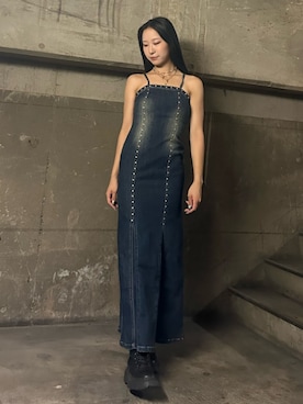 「スタッズ」｜momokaさん（レディース・163cm）の夏コーディネート