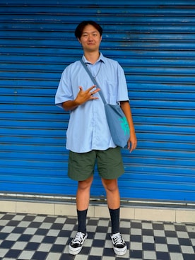 「VANS（バンズ）のアイテム」を使った、ようげんさん（メンズ・183cm）の夏コーディネート