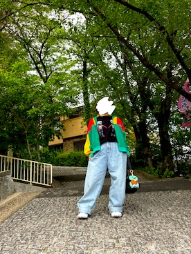 「Design Tshirts Store graniph（デザイン　ティーシャツ　ストア　グラニフ）のアイテム」を使った、beat_rizumuさん（レディース・151cm）の春コーディネート