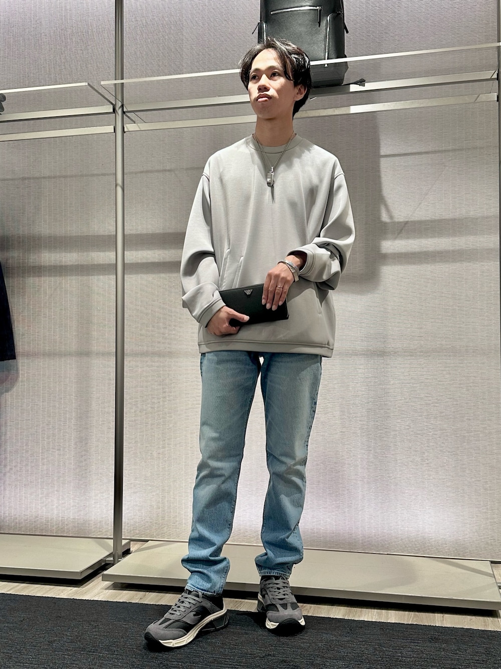 極美品【エンポリオアルマーニ】ウォッシャブルストレッチパンツゴムウェスト50 EMPORIO ARMANI エンポリオ アルマーニ 3枚セット ローライズ