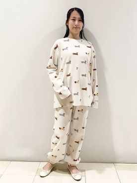 「アイテム（ルームウェア）」を使った、gelato piqueさん（レディース・150cm）の秋コーディネート