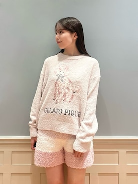 「アイテム（ルームウェア）」を使った、gelato piqueさん（レディース・161cm）の冬コーディネート