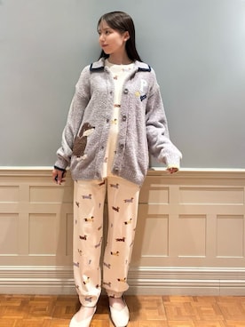 「アイテム（ルームウェア）」を使った、gelato piqueさん（レディース・161cm）の秋コーディネート