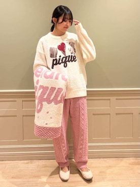 「アイテム（ブランケット）」を使った、gelato piqueさん（レディース・160cm）の冬コーディネート