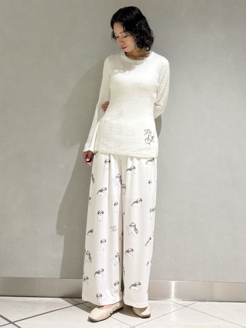 セール】シーズー柄ロングパンツ（ルームウェア/パジャマ）｜gelato