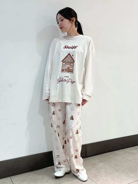 「アイテム（ルームウェア/パジャマ）」を使った、gelato piqueさん（レディース・158cm）の冬コーディネート