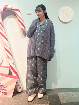 「アイテム（ルームウェア）」を使った、gelato piqueさん（レディース・160cm）の冬コーディネート