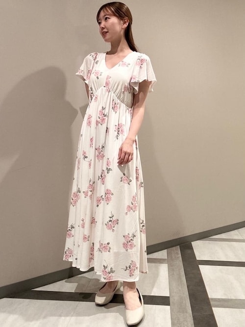 中花柄カップインワンピース（ルームワンピース）｜gelato pique