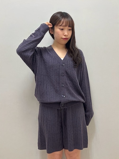 新品⭐ジェラピケ　スムーズィーliteカーディガン　グリーン スムーズィーliteアランカーディガン(カーディガン・ガウン)｜ルーム