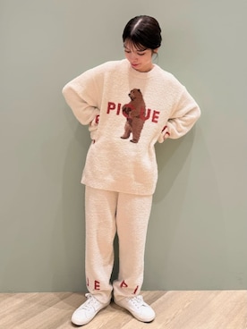 「アイテム（ルームウェア）」を使った、gelato piqueさん（レディース・156cm）の秋コーディネート