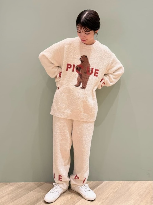 HOMME】パウダーフォレストベアジャガードプルオーバー（ルームウェア