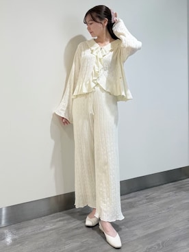「アイテム（ルームウェア/パジャマ、ホワイト系）」を使った、gelato piqueさん（レディース・158cm）の秋コーディネート