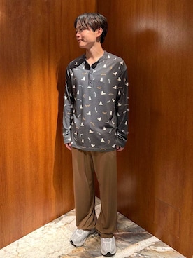 「アイテム（ルームウェア）」を使った、gelato piqueさん（メンズ・163cm）の秋コーディネート