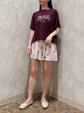 「アイテム（ルームウェア）」を使った、gelato piqueさん（レディース・157cm）の夏コーディネート