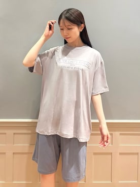 「アイテム（ルームウェア）」を使った、gelato piqueさん（レディース・161cm）の夏コーディネート