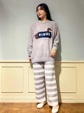 「アイテム（ルームウェア/パジャマ）」を使った、gelato piqueさん（レディース・158cm）の秋コーディネート