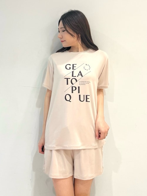 GELATO PIQUE レーヨンロゴ ルームウェア セール】レーヨンロゴTシャツ（ルームウェア/パジャマ）｜gelato