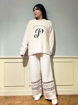 「クリスマス」｜「アイテム（ルームウェア/パジャマ）」を使った、gelato piqueさん（レディース・158cm）の冬コーディネート