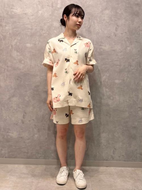 大人気!! gelato pique SUMMER DOG 総柄 シャツ UNISEX】SUMMER DOG総柄シャツ（ルームウェア/パジャマ