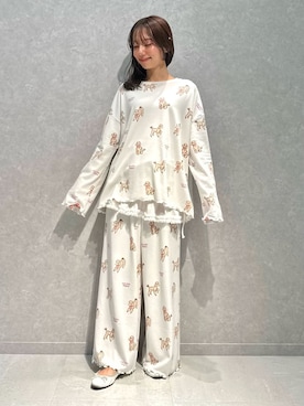 「アイテム（ルームウェア/パジャマ）」を使った、gelato piqueさん（レディース・156cm）の冬コーディネート