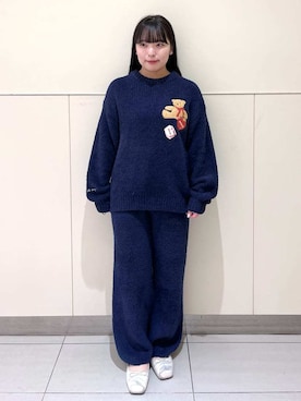 「アイテム（ルームウェア）」を使った、gelato piqueさん（レディース・155cm）の秋コーディネート