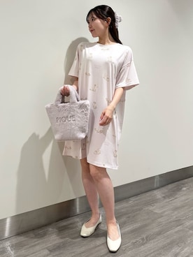 「アイテム（ヘアアクセサリー、パープル系）」を使った、gelato piqueさん（レディース・158cm）の夏コーディネート