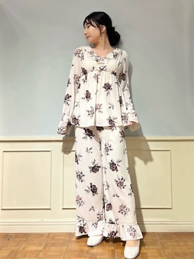 「アイテム（ルームウェア）」を使った、gelato piqueさん（レディース・158cm）の秋コーディネート