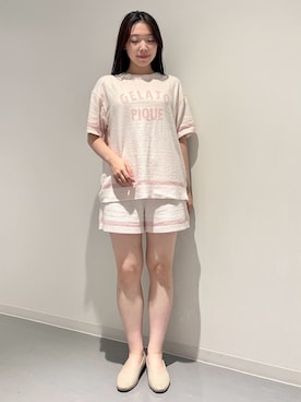 「アイテム（ルームウェア）」を使った、gelato piqueさん（レディース・162cm）の夏コーディネート