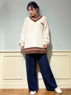 「アイテム（ルームウェア）」を使った、gelato piqueさん（レディース・158cm）の秋コーディネート