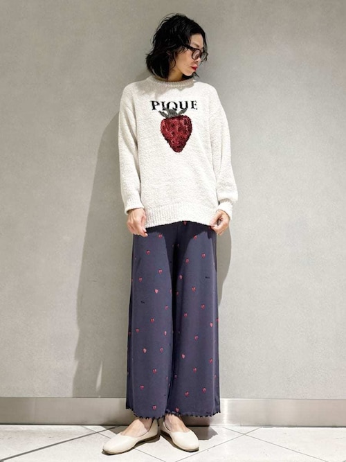 ストロベリー柄ロングパンツ（ルームウェア/パジャマ）｜gelato pique