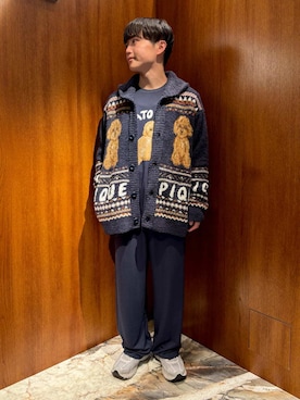 「アイテム（ルームウェア）」を使った、gelato piqueさん（メンズ・163cm）の冬コーディネート