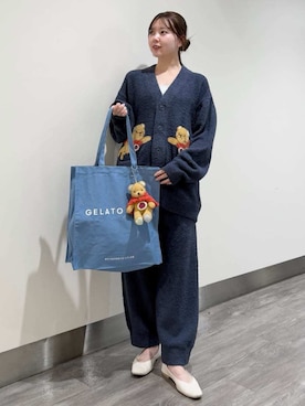 「アイテム（ルームウェア）」を使った、gelato piqueさん（レディース・158cm）の秋コーディネート