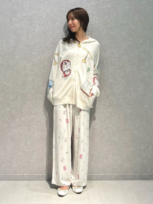 ジェラートピケ 総柄ロングパンツ ドラミちゃん ドラえもん ドラえもん】【レディース】総柄ロングパンツ（ルームウェア