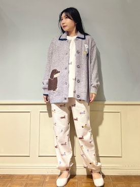 「アイテム（ルームウェア、ベージュ系）」を使った、gelato piqueさん（レディース・158cm）の秋コーディネート