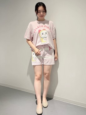 「アイテム（ルームウェア）」を使った、gelato piqueさん（レディース・162cm）の夏コーディネート