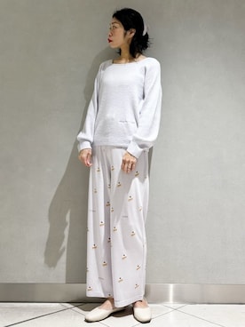 「アイテム（ルームウェア）」を使った、gelato piqueさん（レディース・168cm）の冬コーディネート